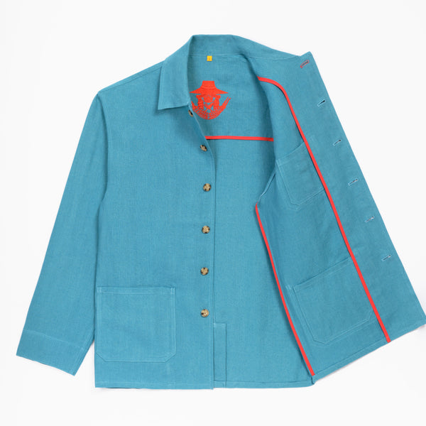 Veste Le Nôtre lin Bleu Ciel