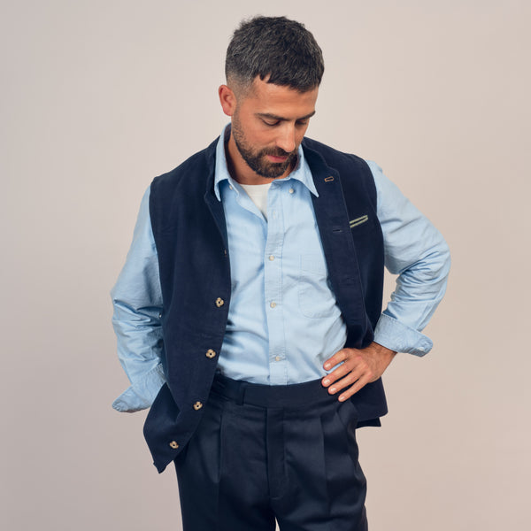Gilet Moleskine Navy