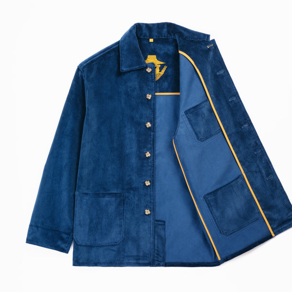 Veste Le Nôtre Velours Bleu Nuit