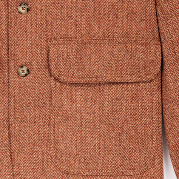 Veste Laine Chevron Rouille