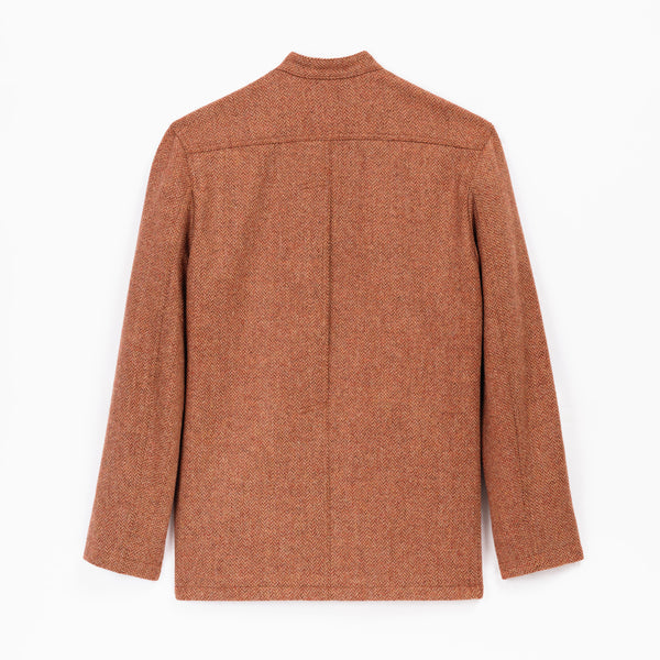 Veste Laine Chevron Rouille