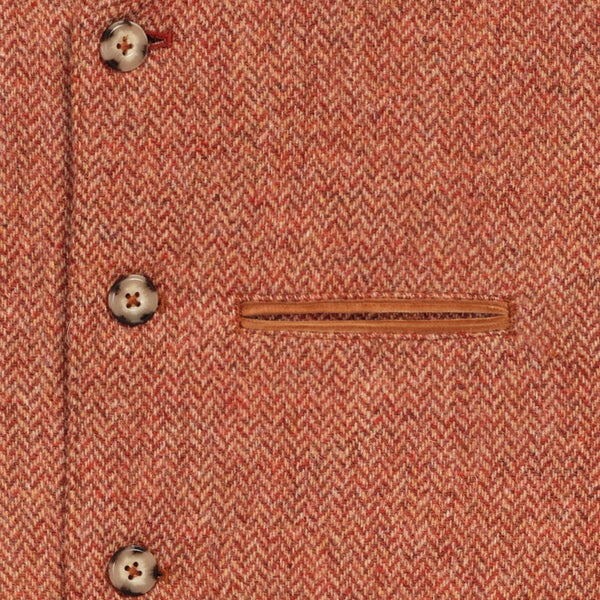 Gilet Laine Chevron Rouille