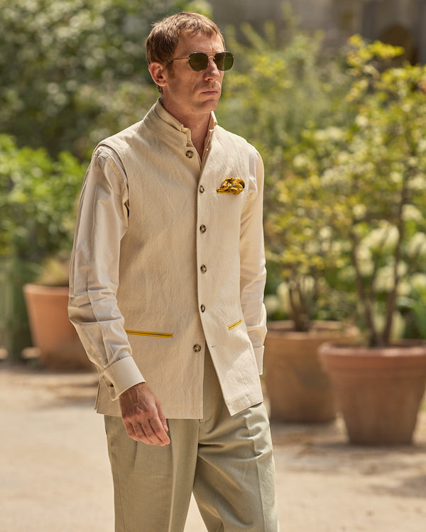 Cream Cotton Vest