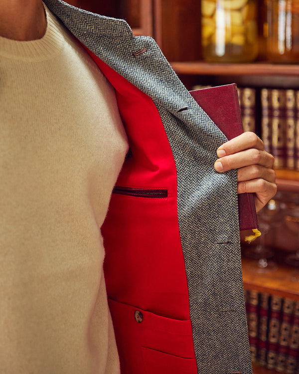Gilet Laine Chevron Ardoise