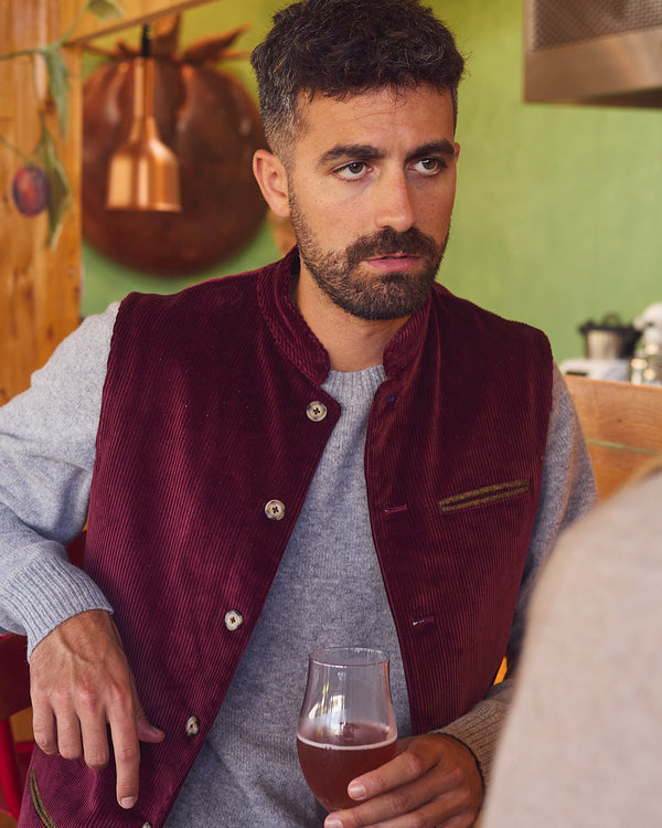Gilet Velours côtelé Wine