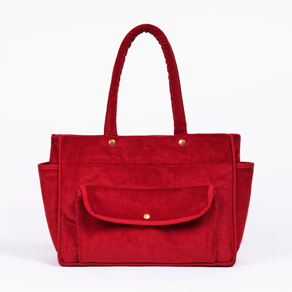 Rich Berry Red Velvet Classic Bag