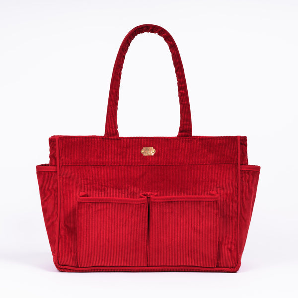 Rich Berry Red Velvet Classic Bag