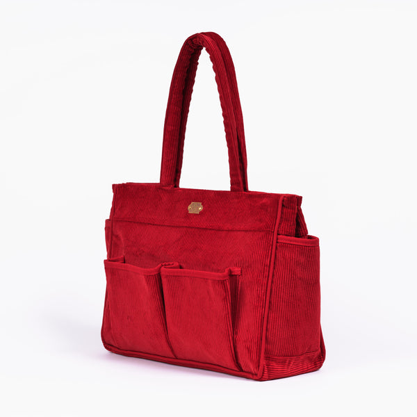 Rich Berry Red Velvet Classic Bag