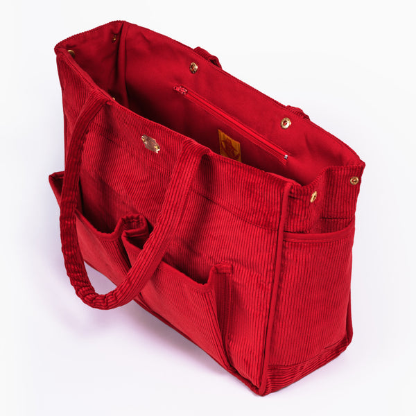 Rich Berry Red Velvet Classic Bag