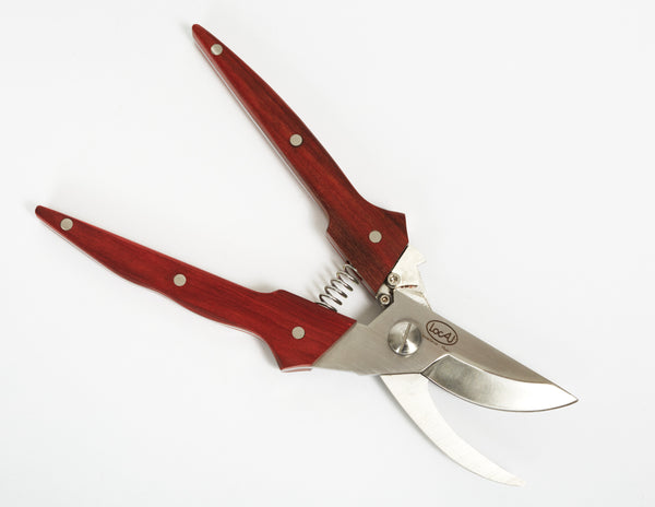 Pruning shears with rosewood handle